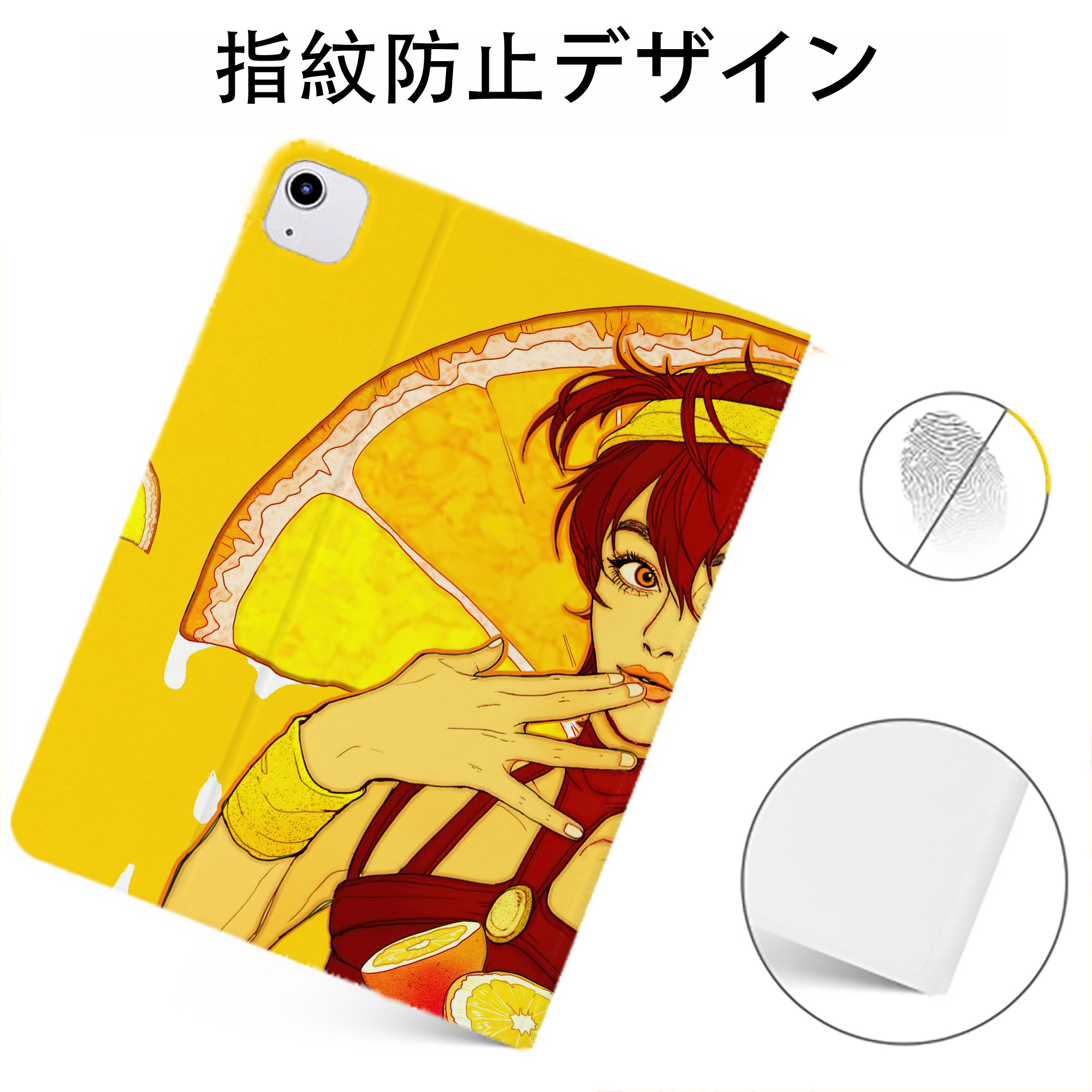 （画像用） ジョジョの奇妙な冒険 JoJo's Bizarre Adventure IPadケース ペンホルダー付き ブックスタイルデザイン
